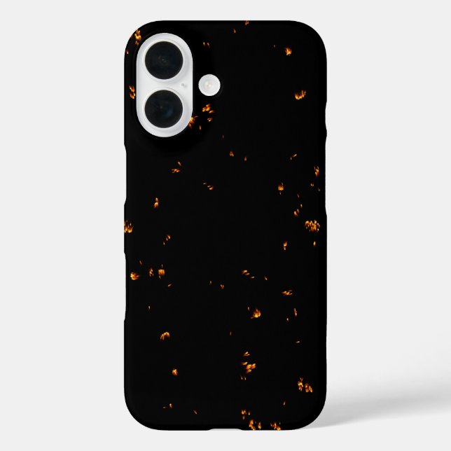 Fire Sparks Overlay Your Photo Burning Ashes Black Case-Mate iPhone Case (Back)