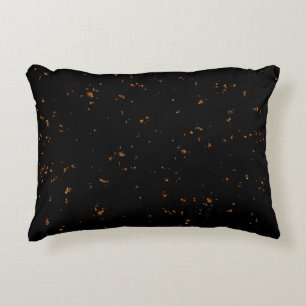 Fire Sparks Overlay Your Photo Burning Ashes Black Decorative Cushion