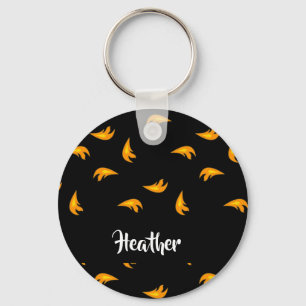 Fire sparks pattern key ring