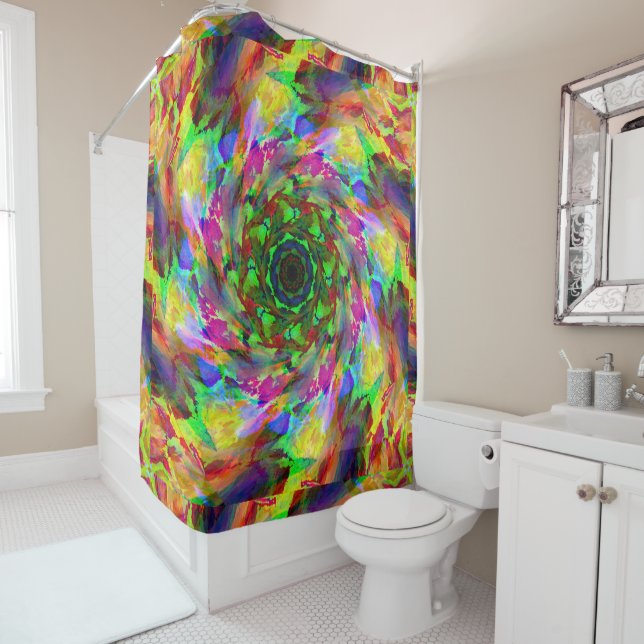Fire Spray Shower Curtain (In Situ)
