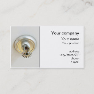 "Fire sprinkler" business card