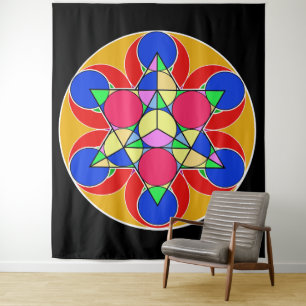 Fire Star Tapestry