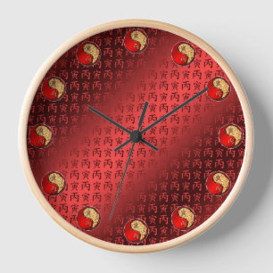 Fire Tiger Clock