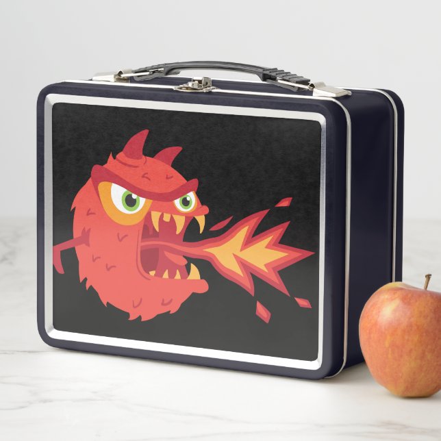 fire troll metal lunch box (In Situ)