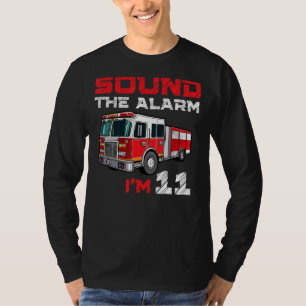 Fire Truck 11th Birthday Boy Future Firefighter 11 T-Shirt