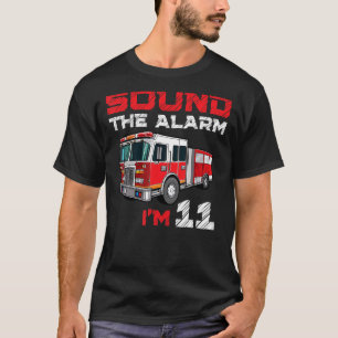 Fire Truck 11th Birthday Boy Future Firefighter 11 T-Shirt