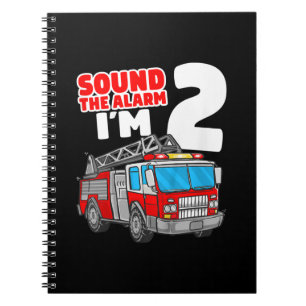 Fire Truck 2 Year Old Firefighter 2nd Birthday Notebook