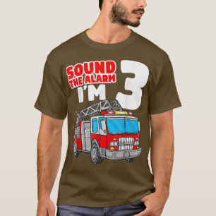Fire Truck 3 Year Old Firefighter 3rd Birthday Boy T-Shirt