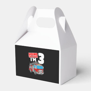 Fire Truck 3 Year Old Firefighter 3rd Birthday Favour Box