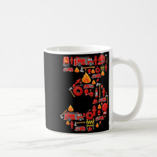 Fire Truck 3rd Birthday Boy Firefighter 3 Year Old Coffee Mug
