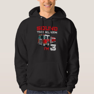 Fire Truck 3rd Birthday Boy Future Firefighter 3 Y Hoodie