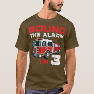 Fire Truck 3rd Birthday Boy Future Firefighter 3 Y T-Shirt