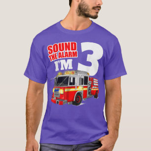 Fire Truck 3rd Birthday Boy Toddler Firefighter T-Shirt