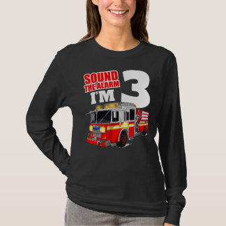 Fire Truck 3rd Birthday Boy Toddler Firefighter T-Shirt