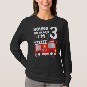 Fire Truck 3rd Birthday Toddler Boy Firefighter 3 T-Shirt