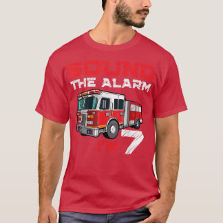 Fire Truck 7th Birthday Boy Future Firefighter 7 Y T-Shirt