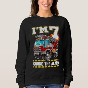 Fire Truck 7th Birthday Boy Toddler Firefighter 7 Sweatshirt