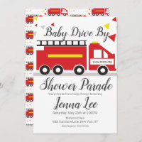 Fire Truck Baby Shower Parade