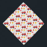 Fire Truck Bandana<br><div class="desc">This fire truck bandanna is perfect for your four-legged friend.  The design features a red fire truck with a dalmatian in the driver's seat.</div>