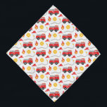 Fire Truck Bandana<br><div class="desc">This fire truck bandanna is perfect for your four-legged friend. The design features a red fire truck with a dalmatian in the driver's seat.</div>