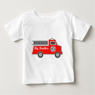 Fire Truck Big Brother Baby T-Shirt