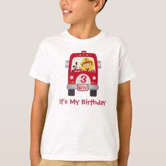 Fire Truck Birthday Boy T-Shirt