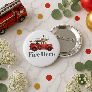 Fire Truck Birthday Firetruck Party 6 Cm Round Badge
