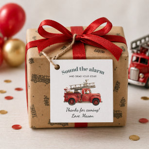 Fire Truck Birthday Firetruck Party Favour Tags