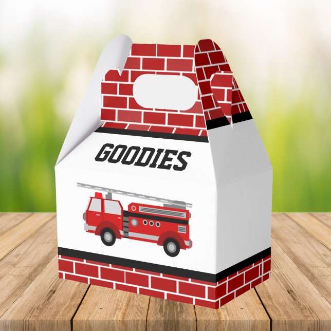 Fire Truck Birthday Party Favour Box (Creator Uploaded)