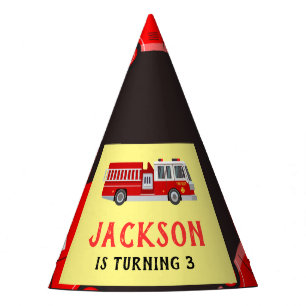 Fire truck Birthday Party Hat
