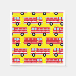 Fire Truck Birthday Party  Napkins