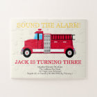 Fire Truck Boys Birthday Invitation