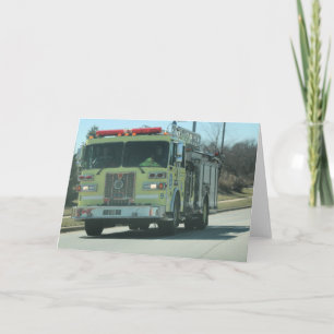 Fire truck card
