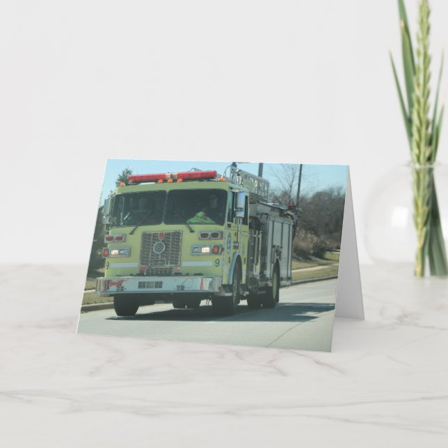 Fire truck card (Front)