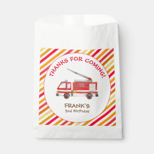 Fire Truck Fire Engine Birthday Party  Favour Bag