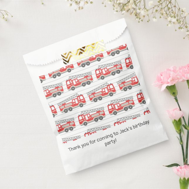 Fire Truck Firefighter Favour Bags (Sealed)