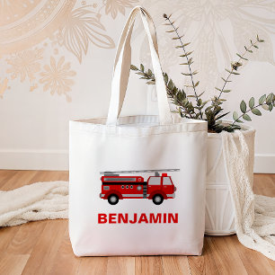 Fire Truck Firefighter Kids Tote Bag