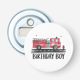 Fire Truck Firefighter The Birthday of Boy Family Bottle Opener