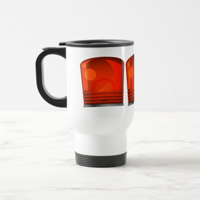 Fire Truck Flashing Light Travel Mug (Left)