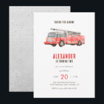 Fire Truck Kids Birthday Party Invitation<br><div class="desc">Sound the alarm! Is your little firefighter having a birthday? Invite your friends and loved ones to celebrate with this beautiful watercolour invitation. Featuring a watercolour fire engine and hand painted brick background. This design is fully customisable!</div>