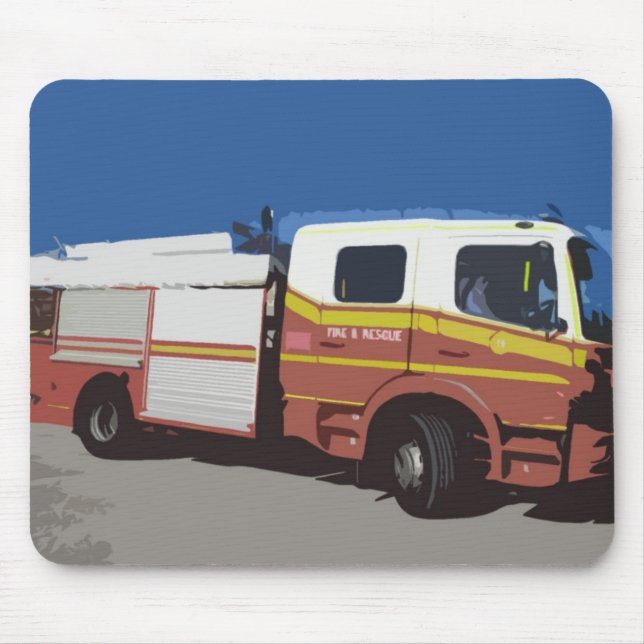 Fire Truck Mouse Pad (Front)