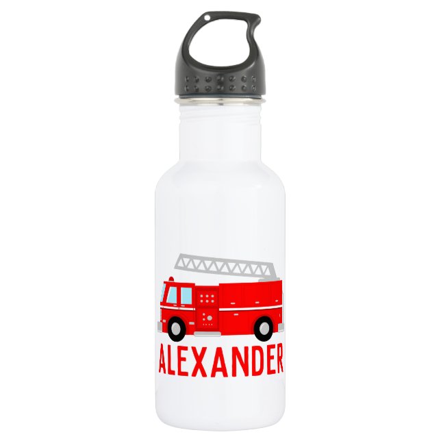 Fire Truck Name 532 Ml Water Bottle (Front)