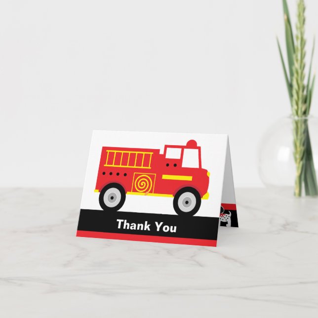 Fire Truck Note Cards (Front)