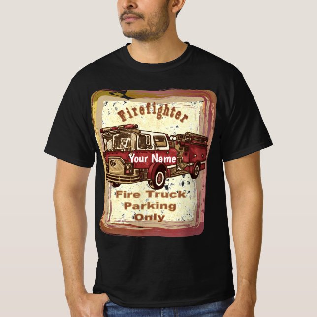 Fire truck Parking t-shirt (Front)