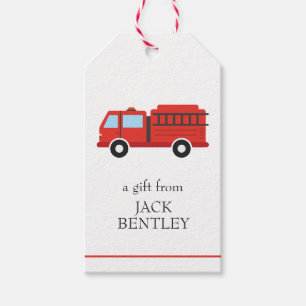 Fire Truck Personalised Gift Tags