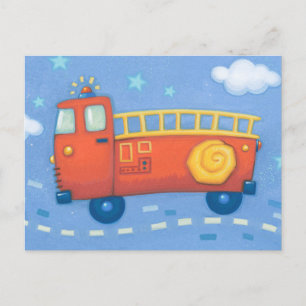 Fire Truck Postcard