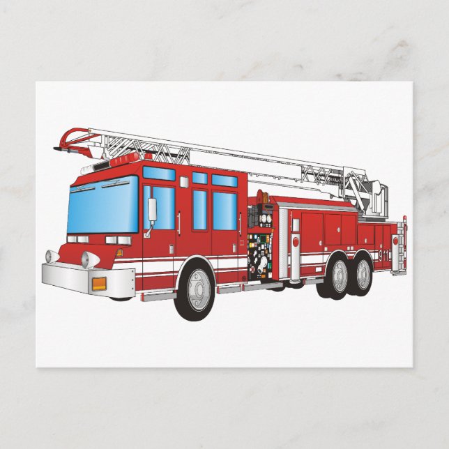 Fire Truck Postcard (Front)