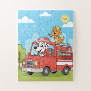 Fire Truck Puzzle for Kids