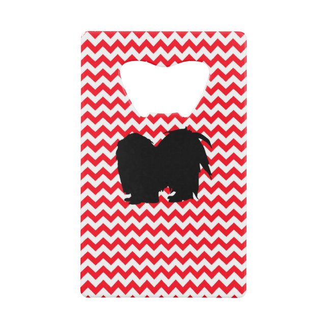 Fire Truck Red Chevron With Shih Tzu Silhouette (Front)