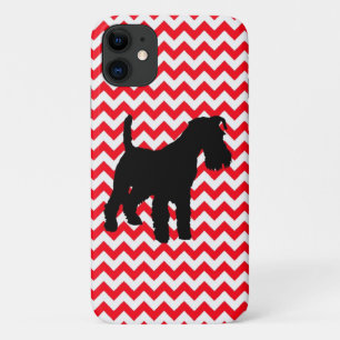 Fire Truck Red Zig Zag With Schnauzer Case-Mate iPhone Case